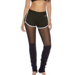 Bombshell Sportswear Let's Get Physical Leg Warmer Shorts Leggings Size Small